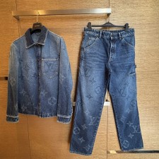 [A알] 루이비통 데님 오버셔츠와 팬츠 세트 모노그램 워크웨어 (개별 구매 가능)