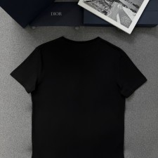 [터보공장] 디올 티셔츠 클로버 자수 레귤러 핏