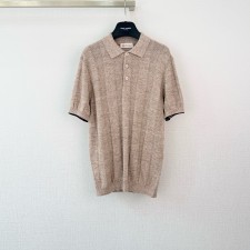 [A알] 브루넬로 쿠치넬리 폴로 티셔츠 립 니트 코튼 리넨 3Color
