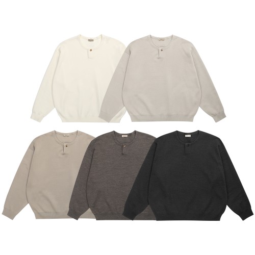 [세나] 피어오브갓 이터널 스웨터 파인 니트 헨리넥 5Color